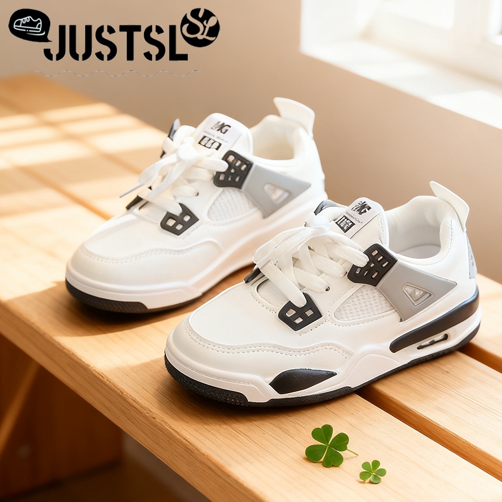 JUSTSL fashionable children's high top rubber shoes, Korean style children's shoes, comfortable bask