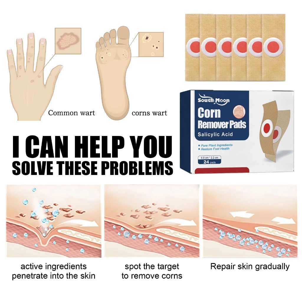 south moon สติกเกอร์เท้า  หนังแข็ง สำหรับมือและเท้า ใช้ง่าย ของแท้ [24แผ่น/กล่อง] - รูปที่ 2