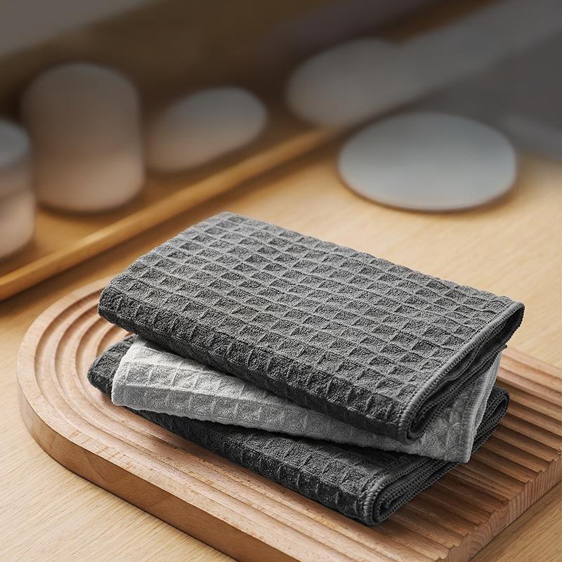 【พร้อมส่งในไทย】ผ้าไมโครไฟเบอร์ ทำความสะอาด เกรดพรีเมี่ยม หนานุ่มซับน้ำอย่างดีมากใช้งานได้หลากหลาย 380g scouring pad