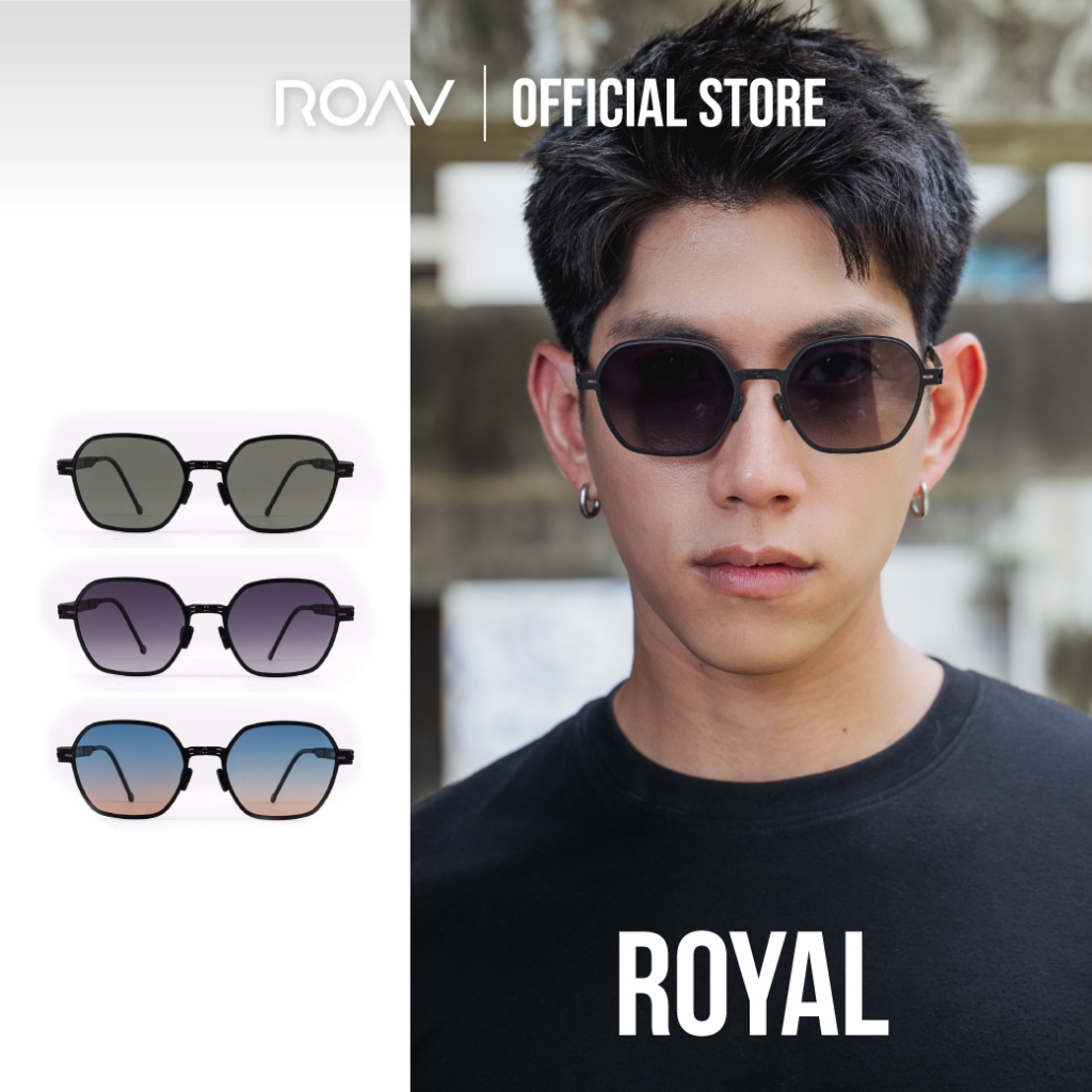 แว่นพับได้ ROAV รุ่น ROYAL (แว่นกันแดด) เลนส์โพลาไรซ์ ป้องกันรังสี UV