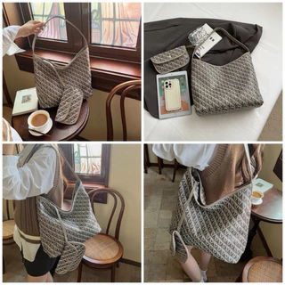 ✅พร้อมส่ง✅ กระเป๋าHobo bagขนาดใหญ่ หนังPUอย่างดี มีซิปใส่ของได้เยอะ