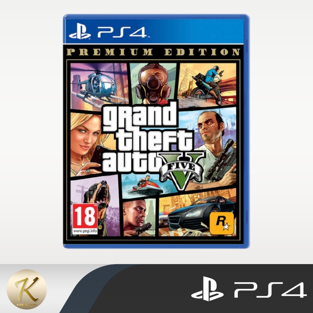 แผ่นเกม PS4 (มือ1) :  GTA V Grand Theft Auto V Premium Edition [R3/EU/EN] ✅(มือ1) (เกมส์ยอดฮิต) สินค