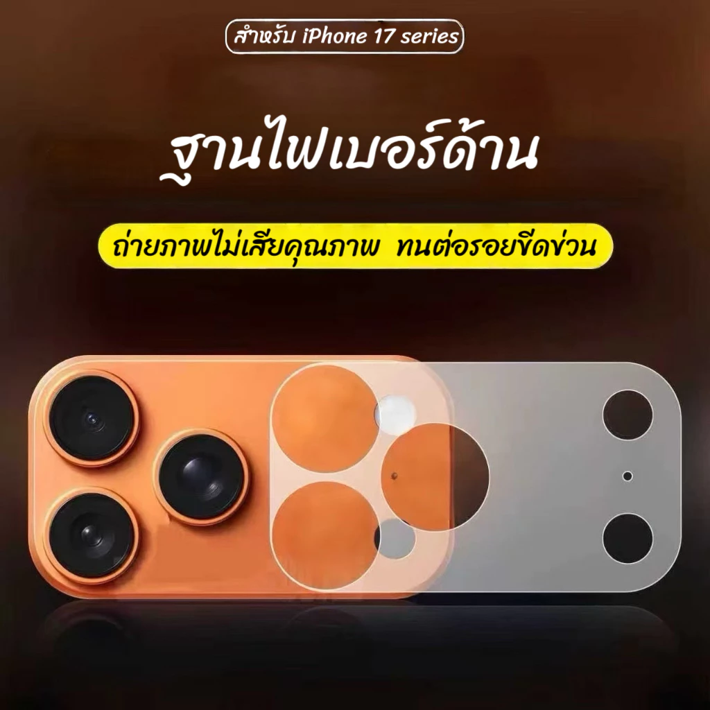 LZS 17 Pro Max ฟิล์มกันรอยฐานเลนส์ด้าน ฟิล์มปกป้องหลัง 17 Pro แบบกันกระแทก