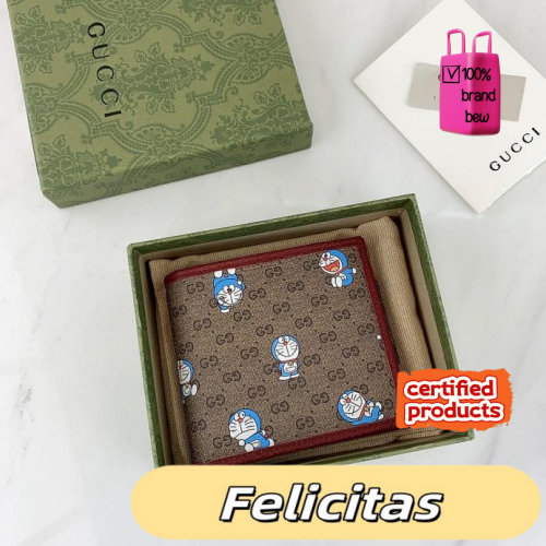 GUCCI Doraemon x Gucci collaboration กระเป๋าสตางค์/คลิป/กระเป๋าสตางค์ผู้ชาย