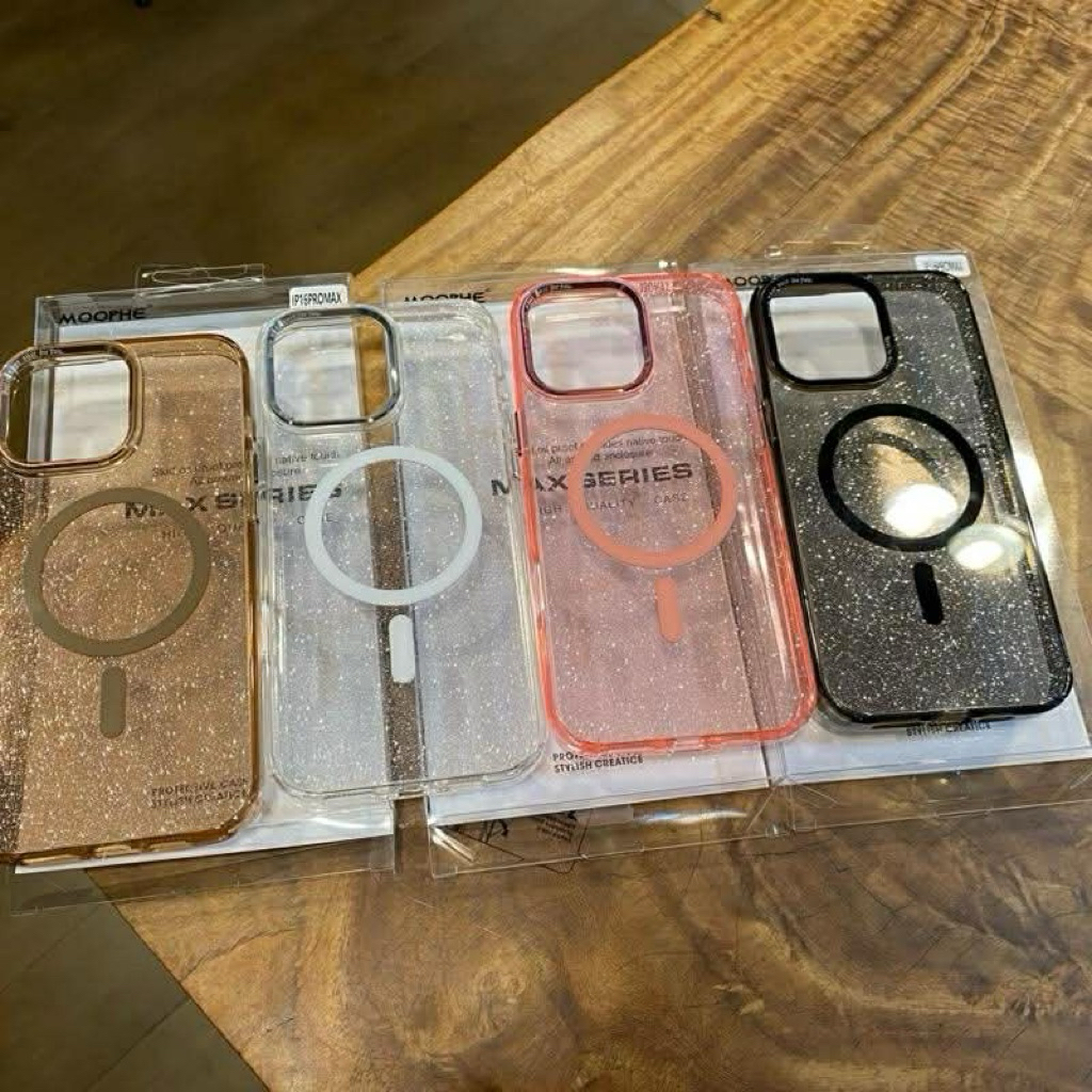 เคสกลิตเตอรโปร่งแสง moophe ขอบเหลี่ยม