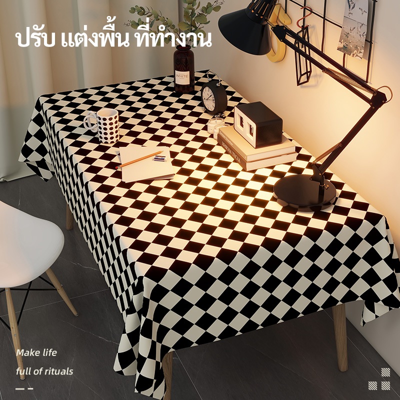 🚚ส่งจากไทย🚚ผ้าปูโต๊ะกันเปื้อนกันฝุ่น PVC หลายสีให้เลือก สำหรับตกแต่งโต๊ะอาหาร โต๊ะกลางห้อง