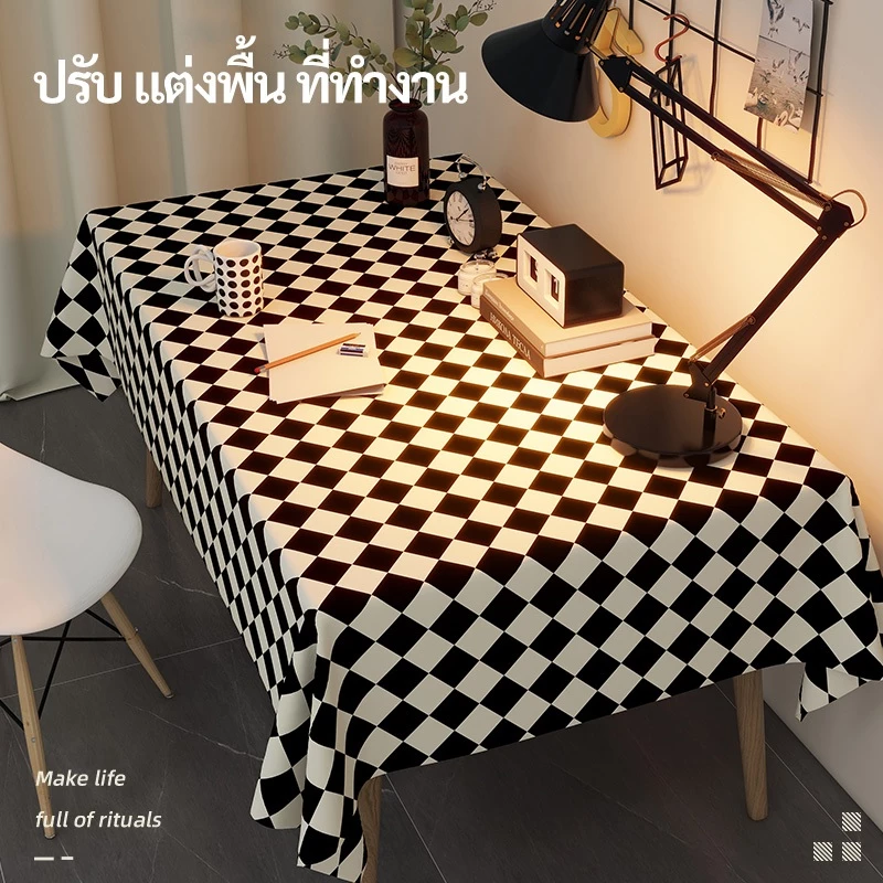 🚚ส่งจากไทย🚚ผ้าปูโต๊ะกันเปื้อนกันฝุ่น PVC หลายสีให้เลือก สำหรับตกแต่งโต๊ะอาหาร โต๊ะกลางห้อง