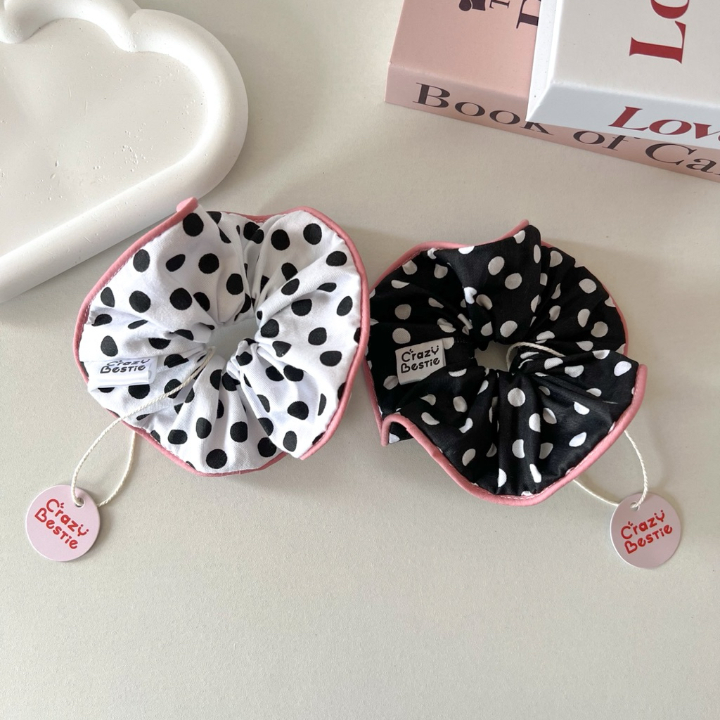 Crazy Bestie🎀Polka dot scrunchies • (CB08)
