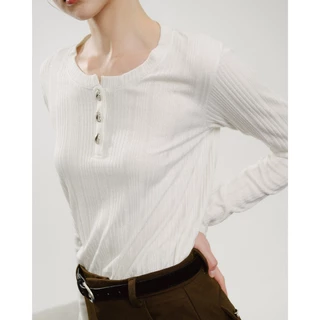 PAMECO - Dusk Long Sleeve [พร้อมส่ง] เสื้อยืดร่องกลิตเตอร์แขนยาว สัมผัสนุ่มสบายผิว