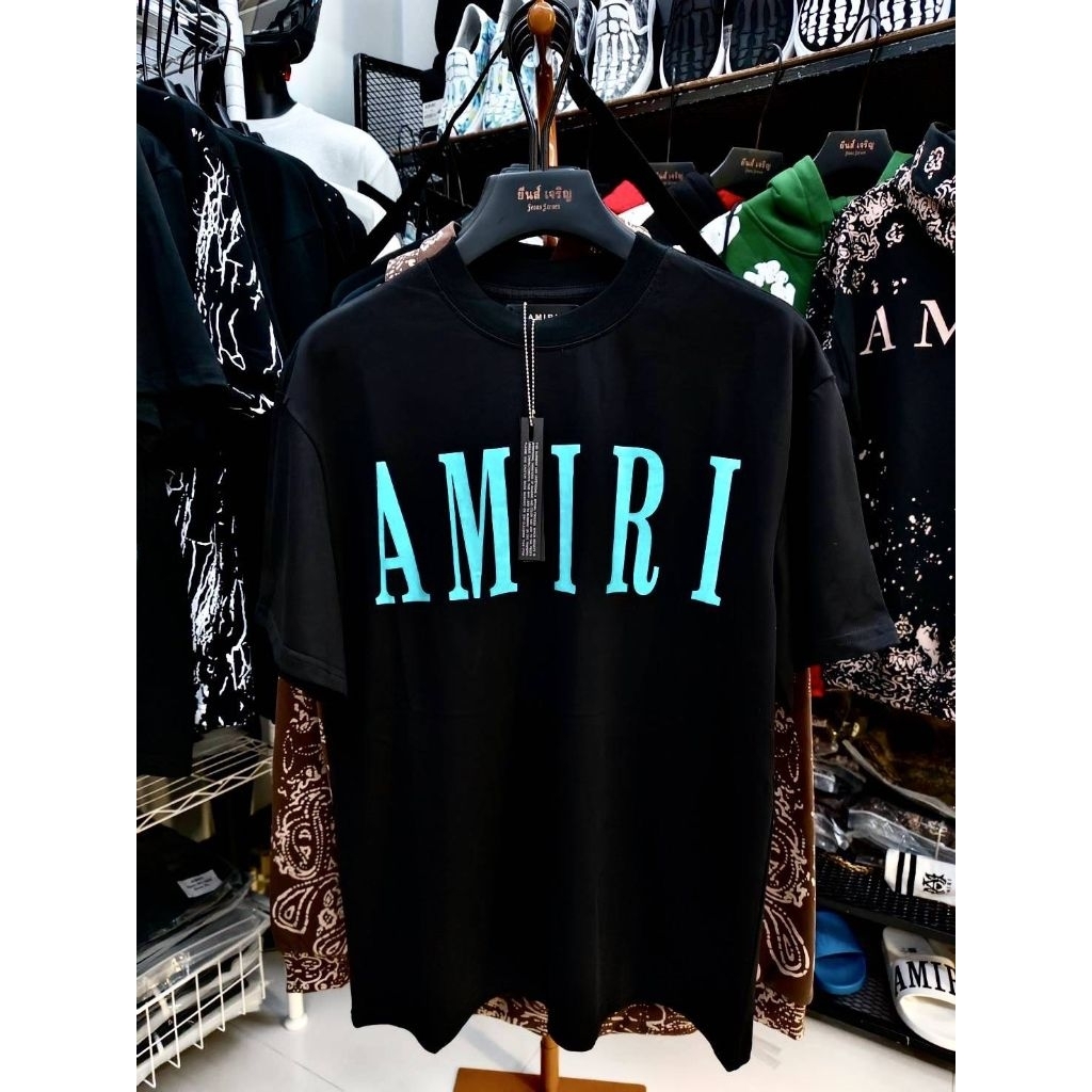 เสื้อยืด Amiri-212 โลโก้เปลี่ยนสีตามอุณหภูมิ งานจากร้านยีนส์เจริญ