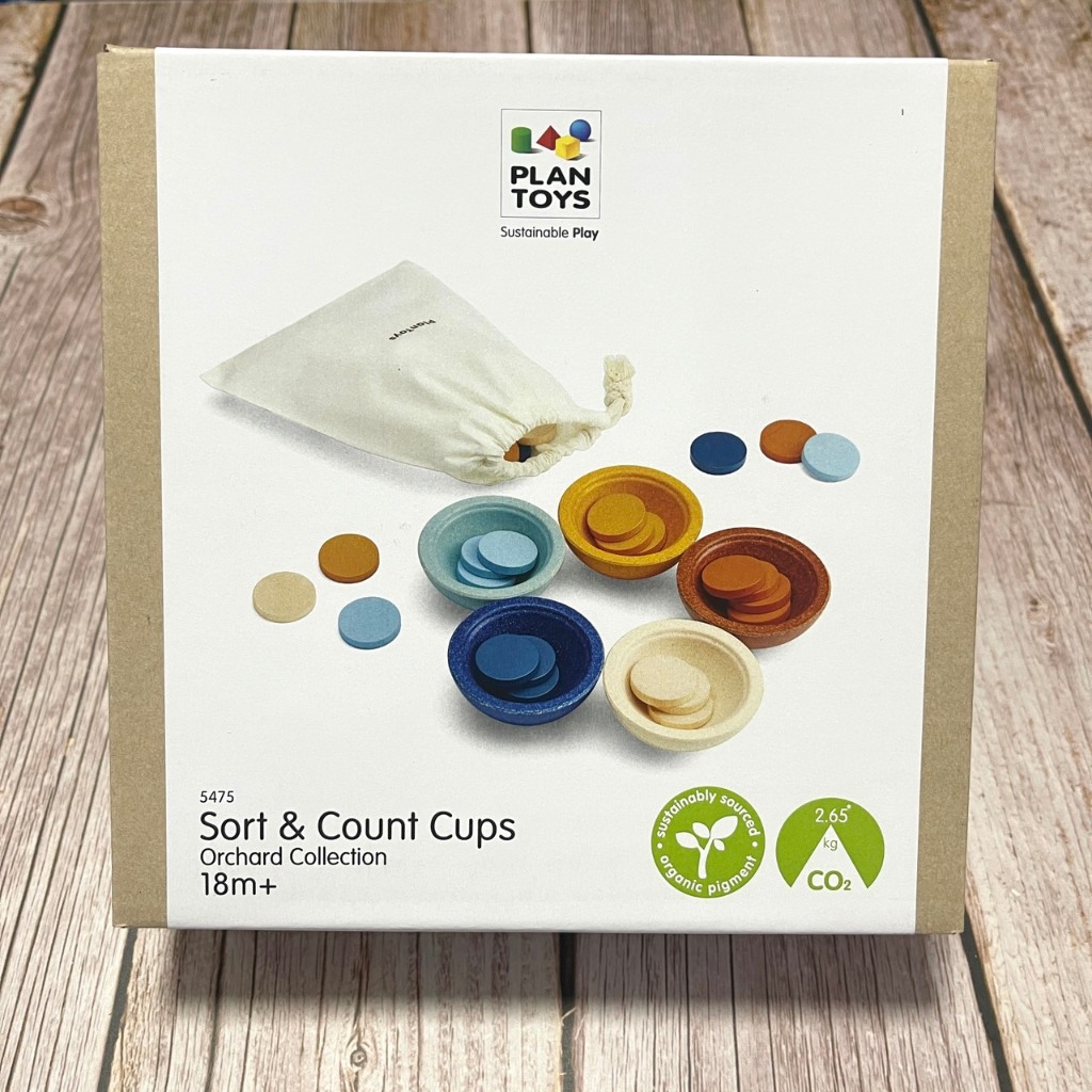 Plantoys ถ้วยสอนนับ/ฝึกนับ Sort & Count Cups 18m+ ของใหม่ แท้ พร้อมส่ง