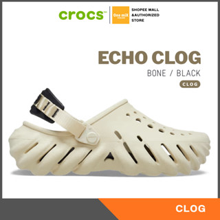 CROCS ECHO CLOG (Bone/Black) ตัวเด็ด ออกใหม่ พื้นนุ่ม คร็อคส…
