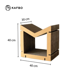 KAFBO HOME M SHAPE S Size - Brown ที่ลับเล็บแมว คอนโดแมว เฟอร์นิเจอร์แมว