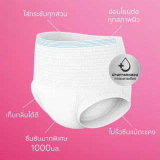 ส่งฟรี! ส่งไว! พูลลิทกางเกงผ้าอ้อมผู้ใหญ่รุ่นซึมซับมากพิเศษ รวมS104/M96/L88/XL80 (ยกลังX4เเพ็ค) เลือกไซส์ด้านใน