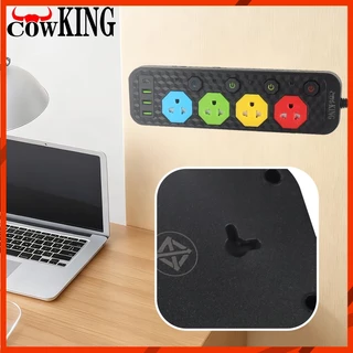 MUSCLE COW รางปลั๊กไฟสามตา 3เมตร/5เมตร ปลั๊กไฟหลายช่อง รองรับ 2300W พร้อม USB ปลอดภัย แข็งแรง
