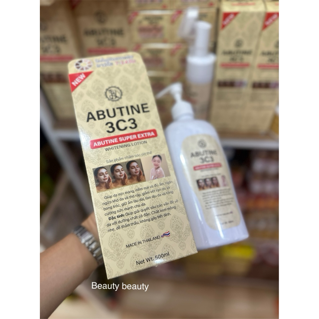 Abutine 3c3 Abutine Super Extra Whitening Lotion 500ml. โลชั่นอาร์บูติน