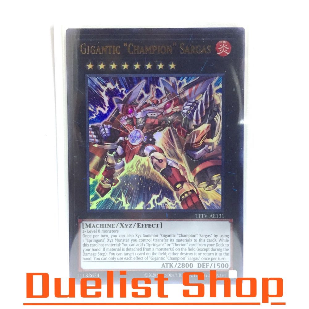 Gigantic "Champion" Sargas (UR) Monster Fire Rank8 [Machine/Xyz/Effect] ชุด TFTV-AE131 การ์ดยูกิโอ (