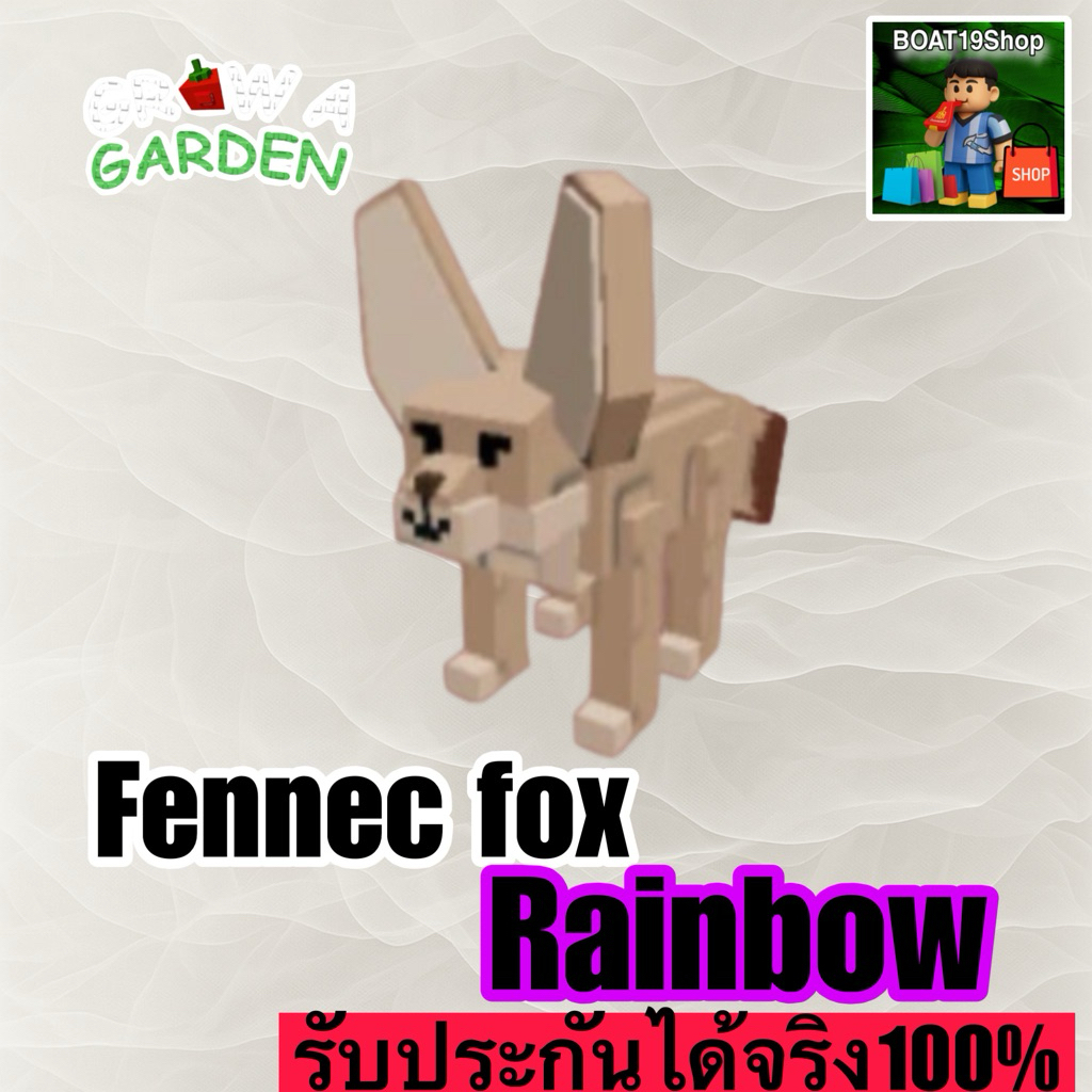 Grow a garden Fennec fox Rainbow จิ้งจอกทะเลทรายรุ้ง