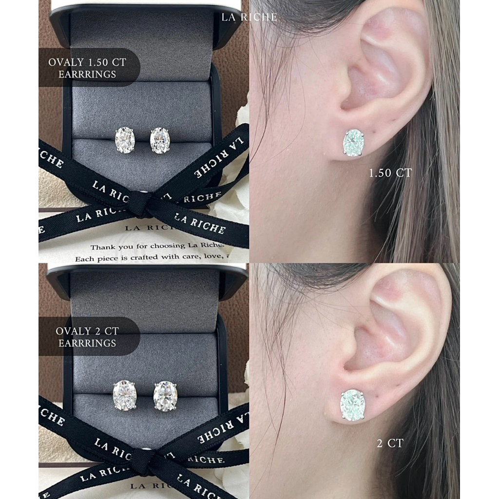 Ovaly Earrings (0.50ct รูปที่ 7