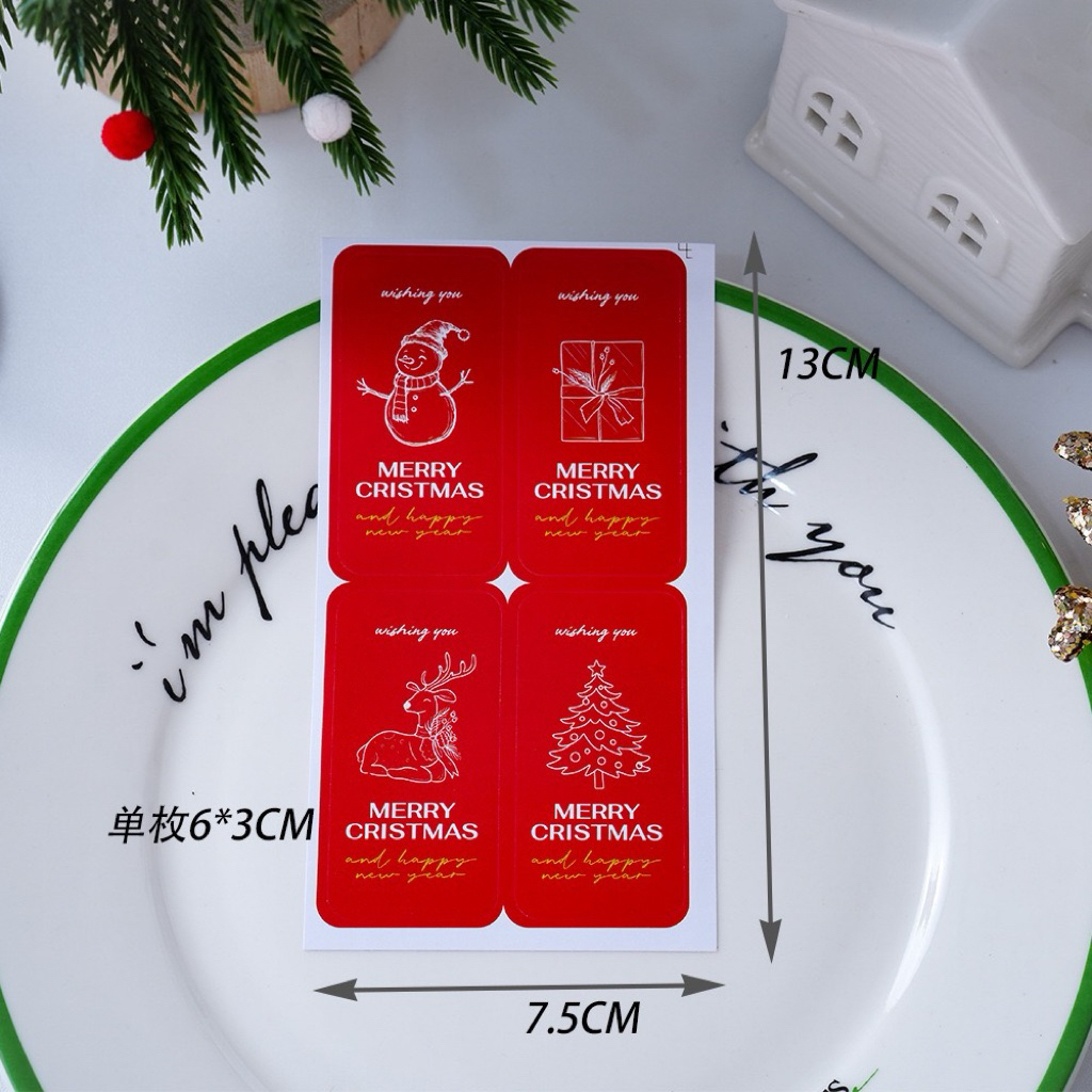 สติกเกอร์คริสต์มาส แพ็คละ 10 แผ่น ได้ทั้งหมด 40 ดวง แบบ 23 - รูปที่ 3
