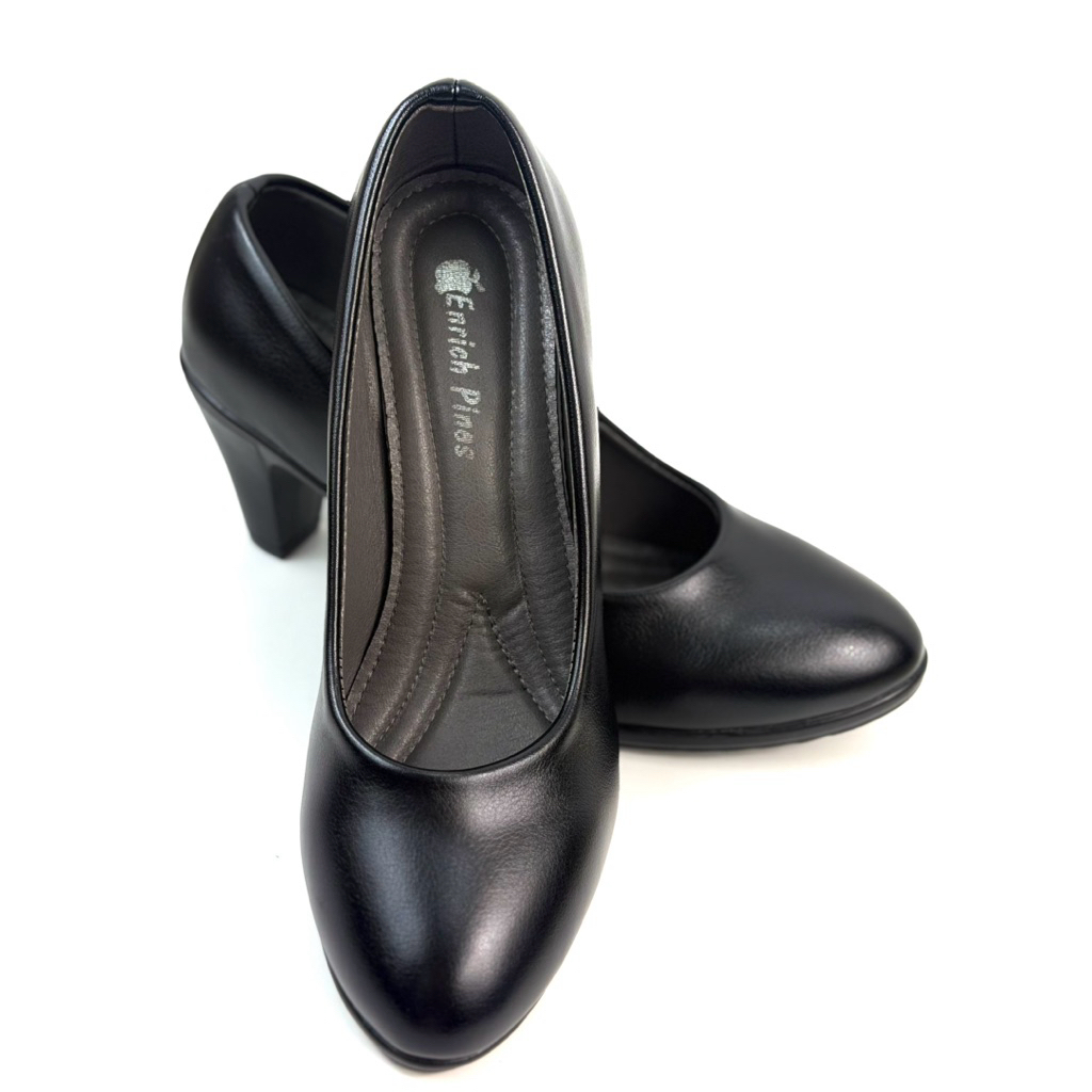 Chinatown Leather คัทชูว์ผู้หญิงหนังpuอย่างดีสีดำ