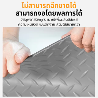 DUBOR แผ่นกันลื่น ฉีกไม่ขาด แผ่นปูพื้น กว้าง150*500CM PVC อ็อกซ์ฟอร์ด ในห้องครัว แผ่นรองกันลื่น พื้นแผ่นยาง แผ่นยางปูพ