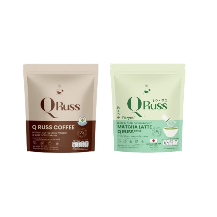 คิวรัสส์ กาแฟ Q Russ Coffee / มัทฉะลาเต้ Qruss Matcha Latte