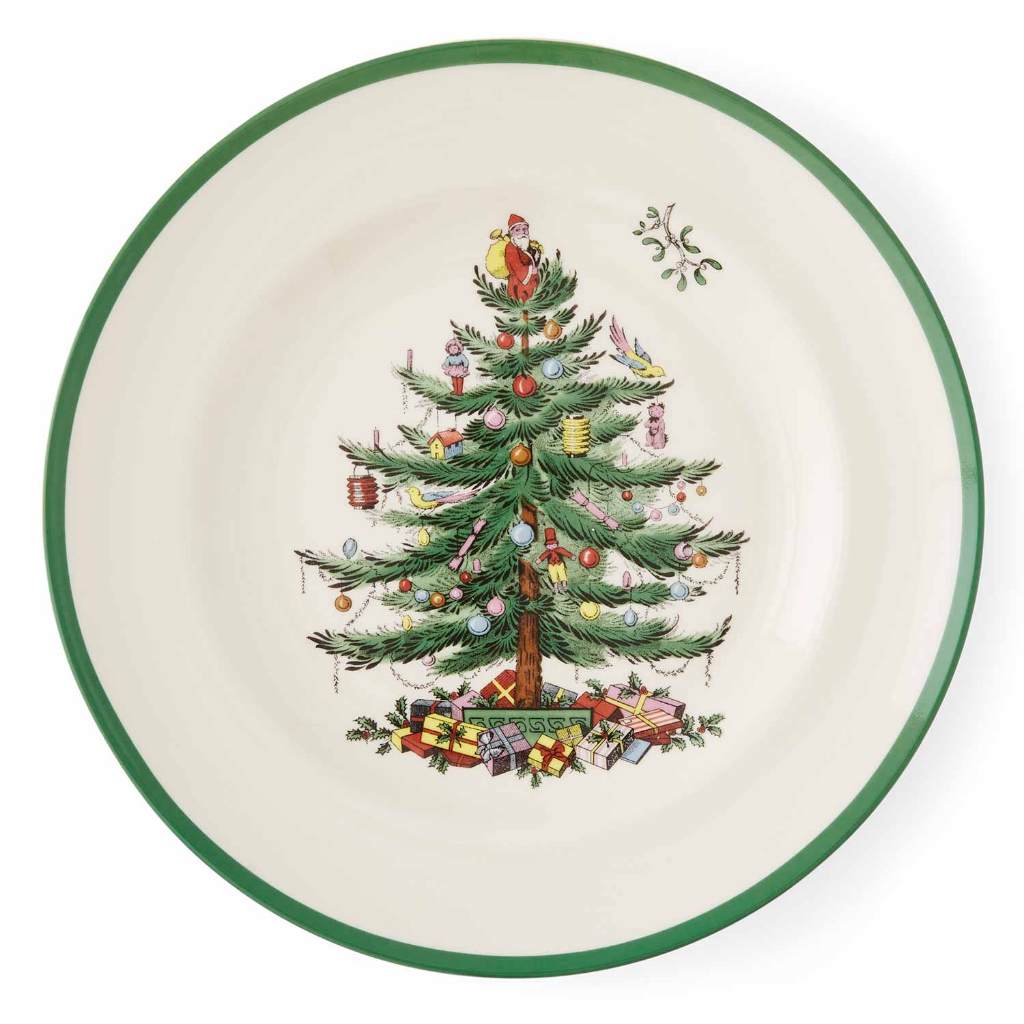Spode Christmas Tree Set of 4 Dinner Plates