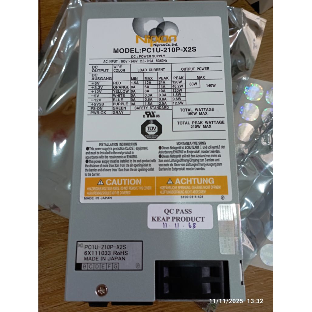 Switching power supply PC1U-210P-X2S ของใหม่ แท้
