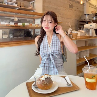 พร้อมส่ง Bowvy top - Everymay เสื้อผูกคอ