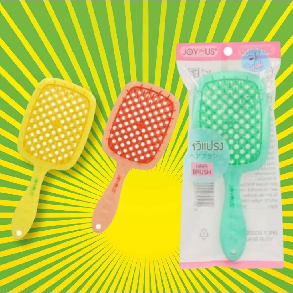 1 ด้าม หวี อย่างดี ผมสลวย คละสี จอยอัส joyous comb original mix random color ท่านชาย ด้ามใหญ่ หวีแปรง จอยอัสของแท้ ใช้ดี