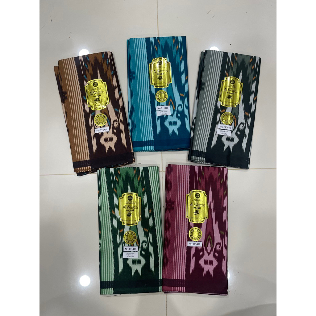 ผ้าโสร่งผู้ชาย ผ้าถุงชายอิสลาม ตรากุหลาบ เย็บแล้ว