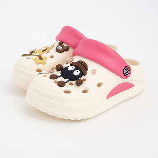 รองเท้าแตะพื้นหนารองเท้าแตะนุ่มกันลื่น Girls' sandals ลำลอง​เป็นที่นิยมหัวโตกลางแจ้ง​