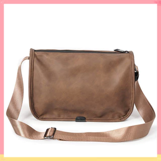 กระเป๋าสะพายข้างผู้ชาย Crossbody PU นิ่ม กันน้ำ มีช่องเยอะ