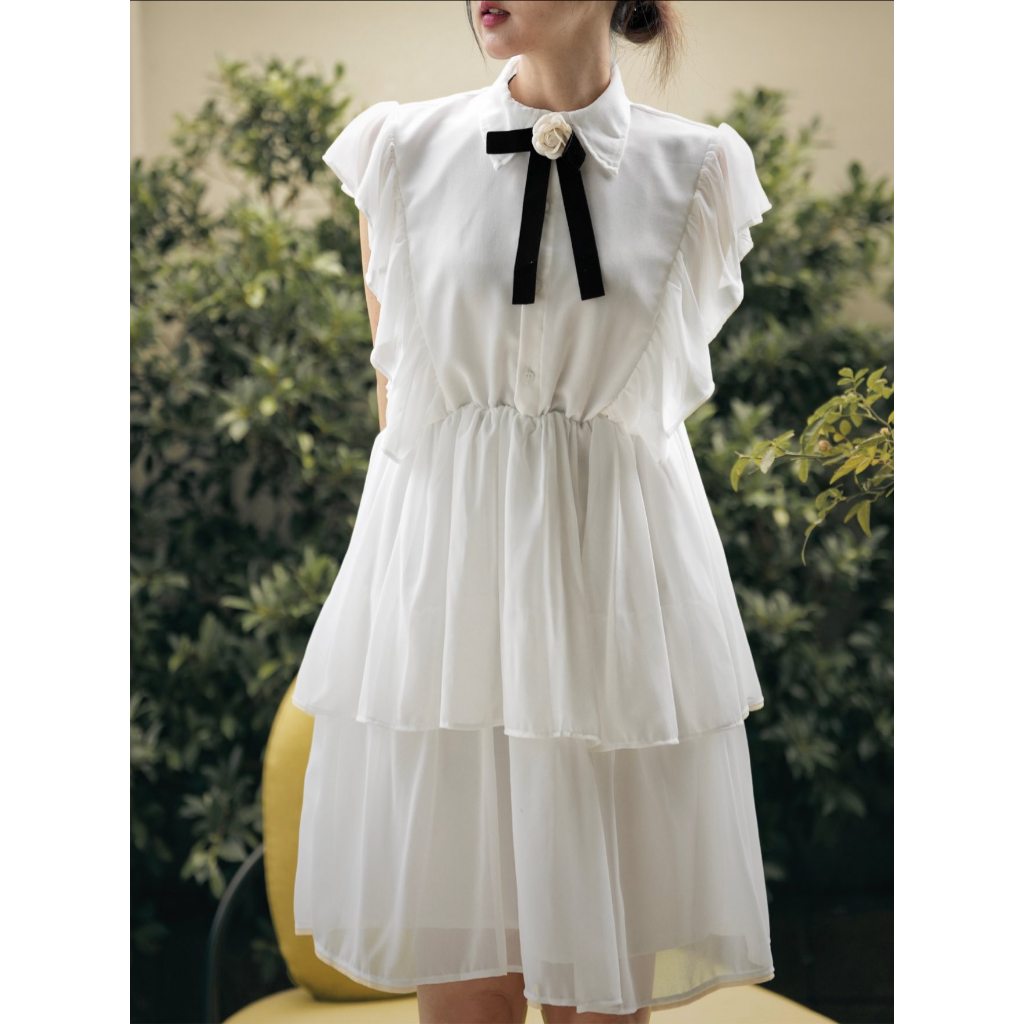 Milly Bow Dress (ไม่มีโบว์ดอกไม้) ลุคหวานละมุนมาแล้วงับ ♥️📸 🍸 - รูปที่ 3