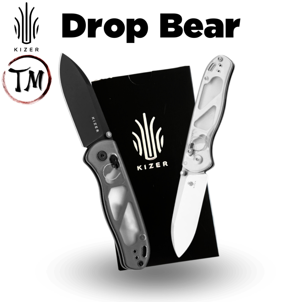 Kizer Drop Bear V3619 หมีใสด้ามอคิลิก มีดEDCสุดฮิต ระบบคลัชล็อค ปรับระดับได้ เบากระทัดรัด