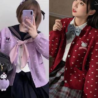 [พร้อมส่ง]Kyouko x Sanrio เสื้อคาร์ดิแกน Kuromi , Hello Kitt…