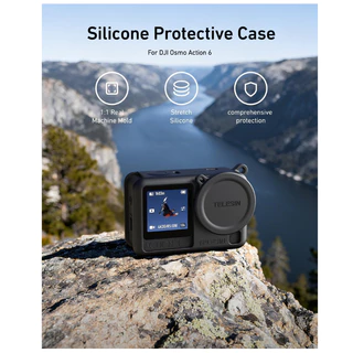 Telesin DJI Osmo Action 6 Silicone Protective Case with Lens Cap เคสซิลิโคนพร้อมฝาปิดเลนส์