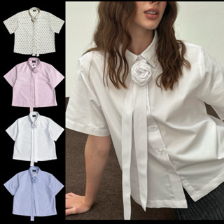 MALI Camellia shirt เสื้อเชิ๊ตแขนสั้น