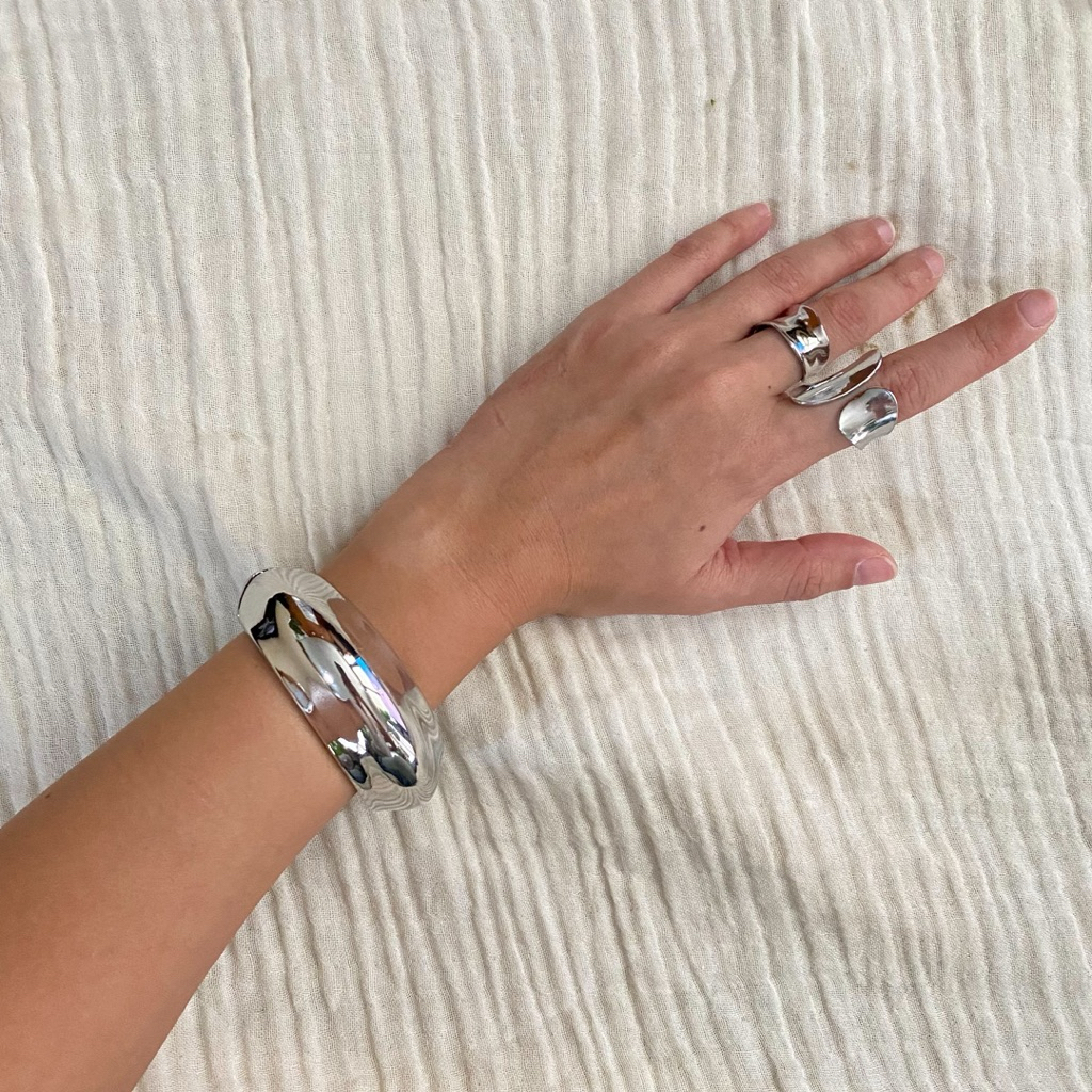 กำไล silver halo open bangle - wheniloveilove