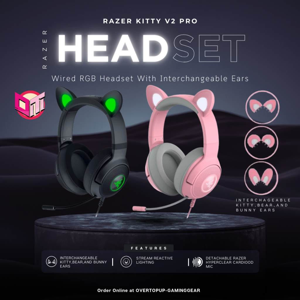 Razer Kraken Kitty V2 Pro – “หูแมว” เกมมิ่งเกียร์สุดคิวท์ พร้อมเสียงระดับโปร