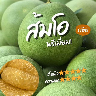 ส้มโอขาวใหญ่อัมพวาแท้ เกรด พรีเมี่ยม ผิวธรรมชาติ ส่งตรงจากสว…
