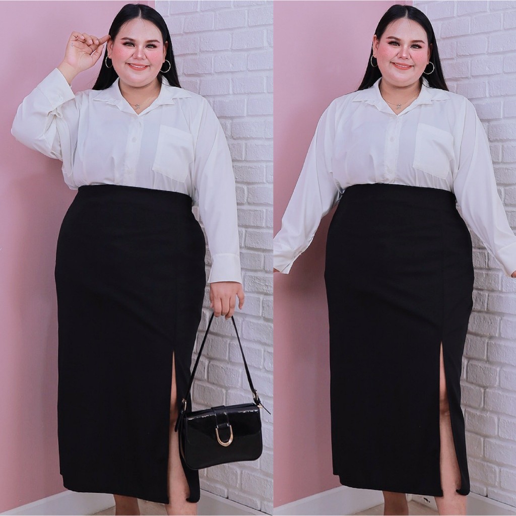 [ ส่งฟรี 🔥 ] มัดรวมทุกแบบ กระโปรงสีดำพรางหุ่น กางเกงกระโปรง สาวอวบอ้วน️ กป17/กป18