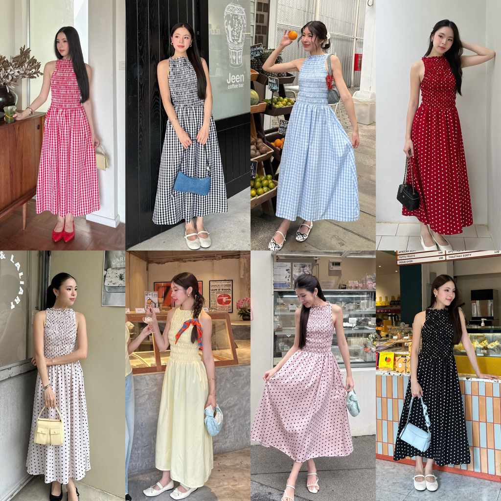 3pcs.basket "D2508" Sunshine dress เดรสยาว