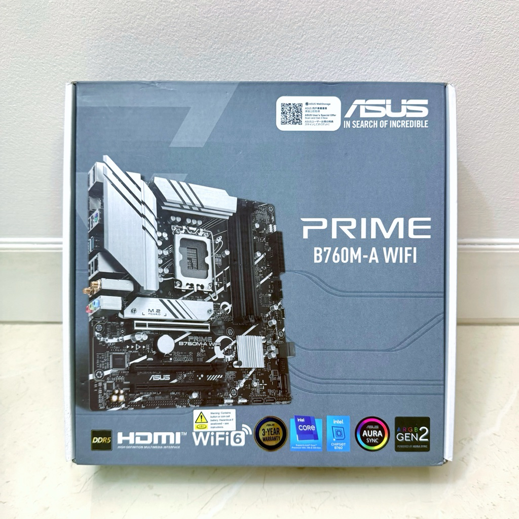 กล่องเมนบอร์ด เมนบอร์ด กล่อง เมนบอร์ด ASUS PRIME B760M-A WIFI