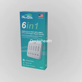 ชุดตรวจโรคทางเดินหายใจ Nexgen 6 in1 Flu A/B/ COVID-19/ RSV/ ADV/ hMPV atk ไข้หวัดใหญ่