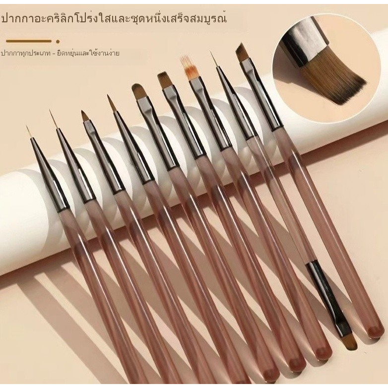 ชุดแปรงทำเล็บครบเซ็ต สำหรับระบายสี วาดเส้น ลวดลายดอกไม้ เอฟเฟกต์โอและเจลพอลิช ใช้ได้ทั้งที่บ้านและร้านซาลอน