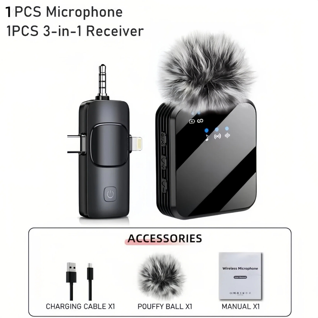 F11 ไมค์ติดเสื้อไร้สาย Wireless Microphone ระบบตัดเสียง เสียงชัด ถ่ายVDO/Live 3-in-1 พร้อมแผ่นกรอง Pop รูปที่ 7