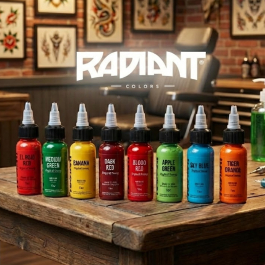 หมึกสัก สีสัก สีเรเดียน Radiant  1ออน สีแท้100%