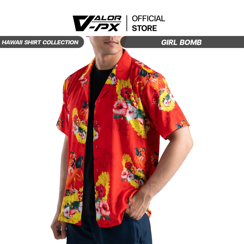 VALOR PX - Girl Bomb Hawaii Shirt เสื้อฮาวาย